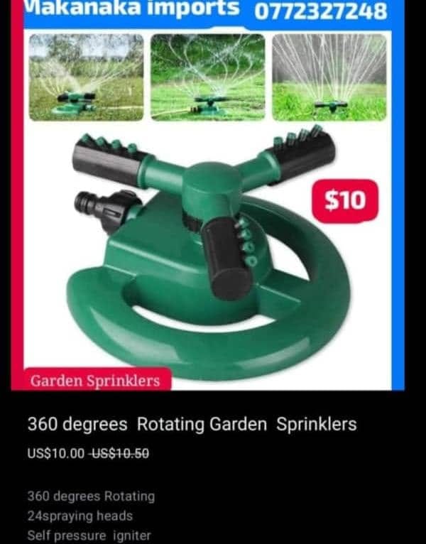 360 self rotating Garden Sprinklers